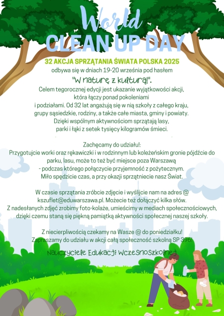 32 Akcja Sprzątania Świata ''W naturę z kulturą'' 