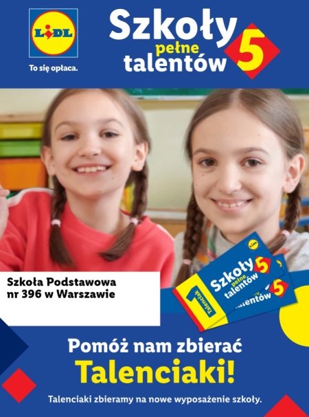 Nasza szkoła bierze udział w akcji „Szkoły Pełne Talentów 5” organizowanej przez Lidl!